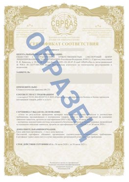 Образец Сертификат СТО 01.064.00220722.2-2020 Михайловка Сертификат СТО 01.064.00220722.2-2020 